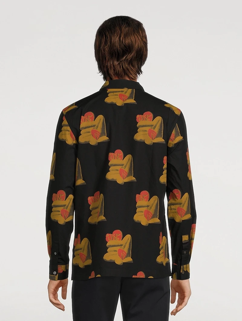 David JM Cotton Printed Shirt