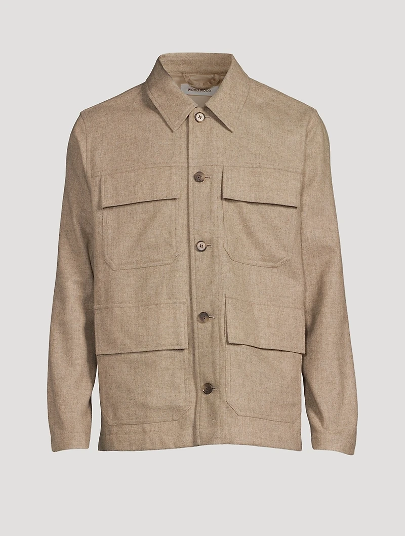 Clive Wool-Blend Shirt