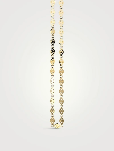 Medium 14K Gold Evil Eye Link Necklace