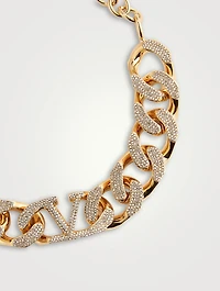 VLOGO Pavé Curb Chain Necklace