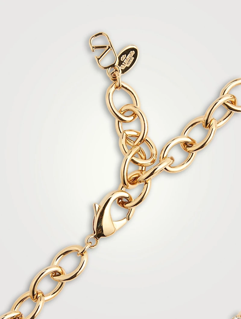 VLOGO Pavé Curb Chain Necklace