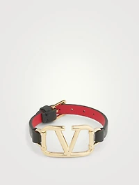 VLOGO Leather Strap Bracelet