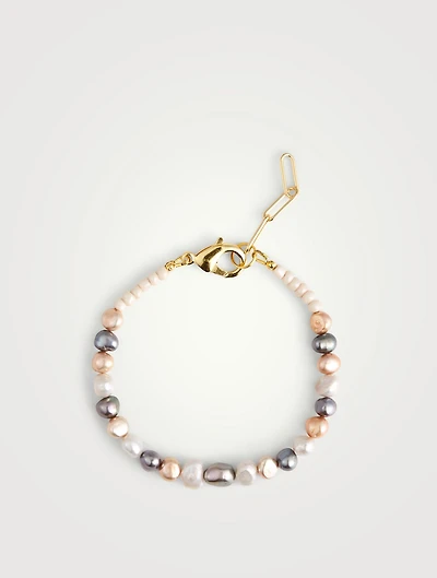 Silver Bracelet With Pearls
