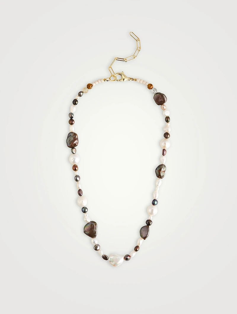 Earth Necklace With Pearls
