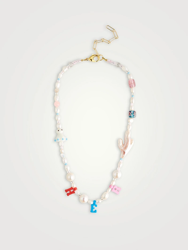 Her Necklace With Pearls