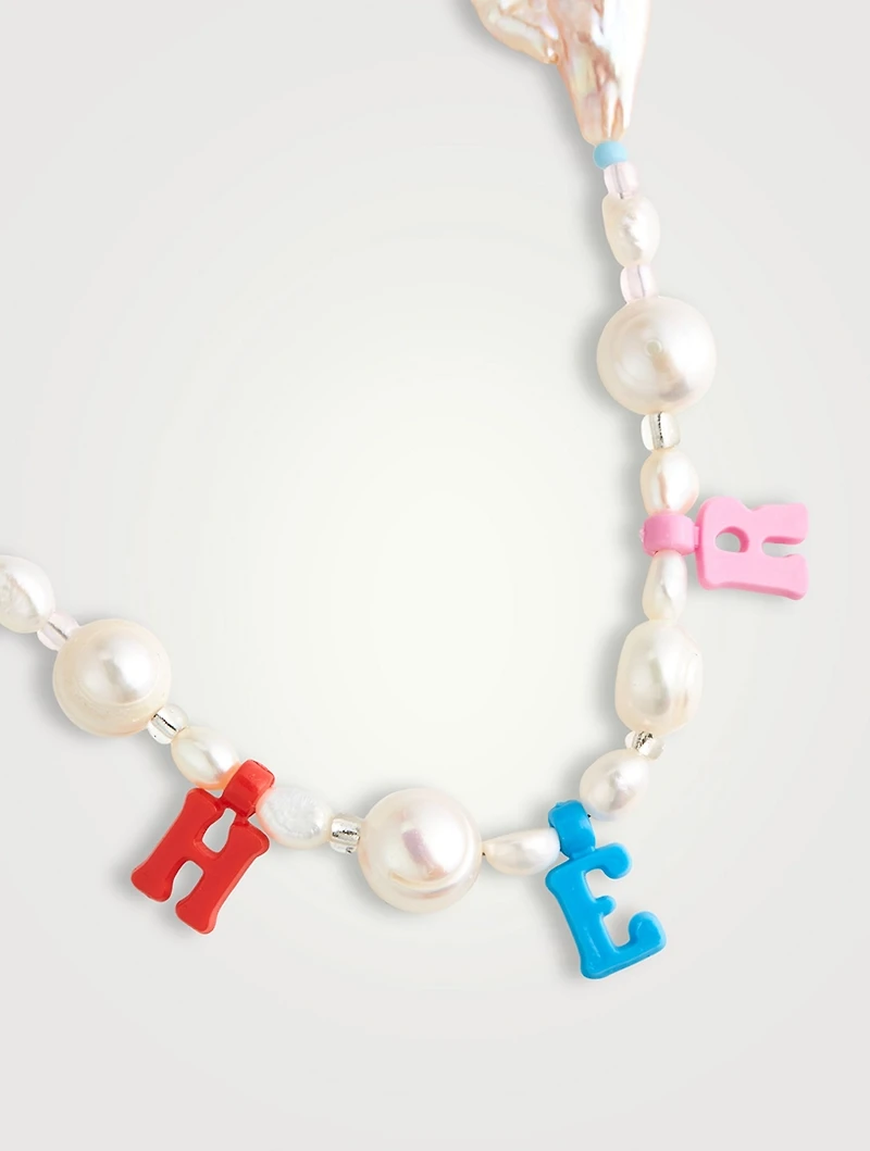 Her Necklace With Pearls