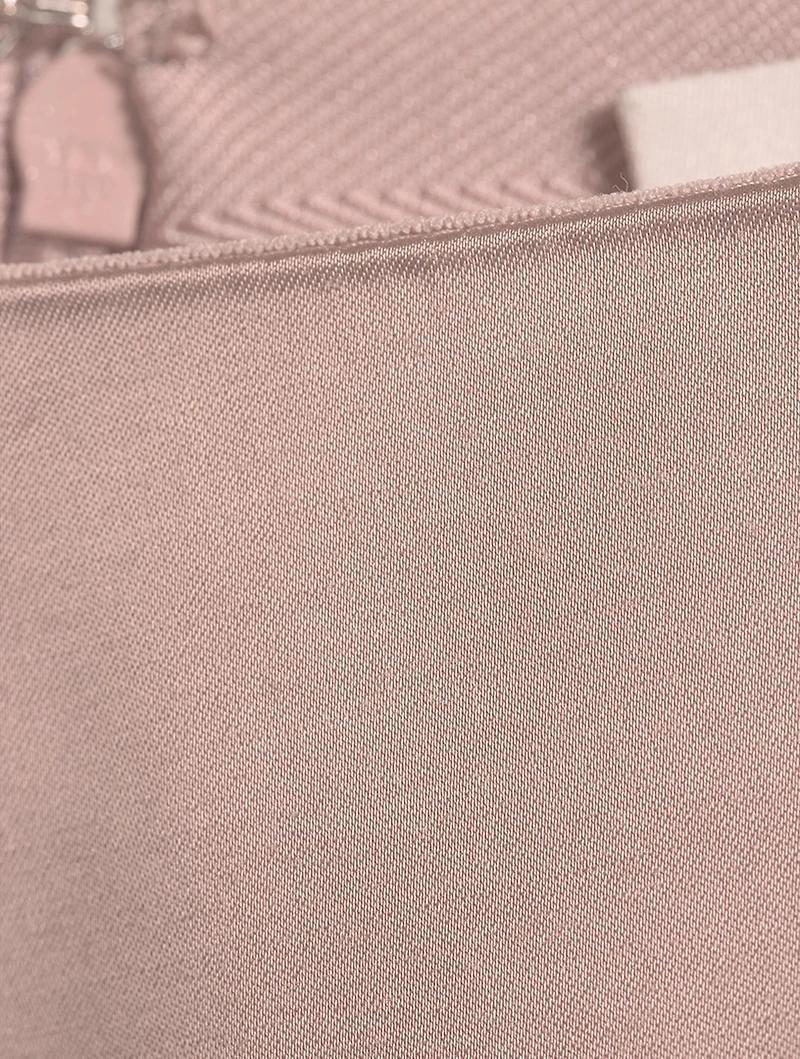 Draped Pleat Satin Midi Skirt