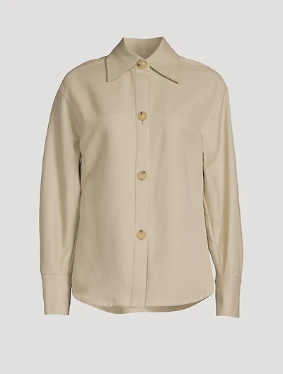 Tie-Back Shirt Jacket
