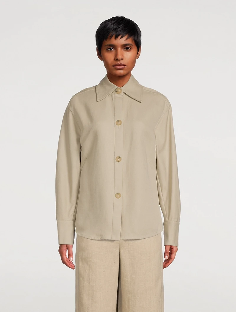Tie-Back Shirt Jacket