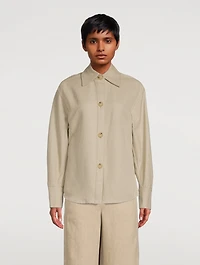 Tie-Back Shirt Jacket