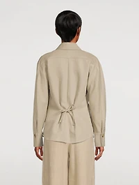 Tie-Back Shirt Jacket