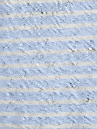 Striped Linen Elbow Sleeve T-Shirt