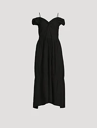 Off-Shoulder Twist Midi Dress