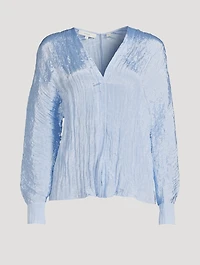 Double V-Neck Blouse
