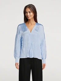 Double V-Neck Blouse