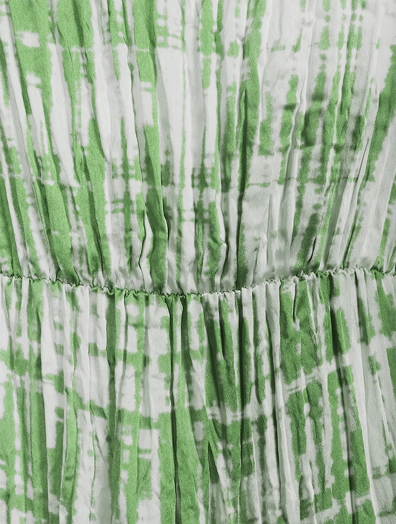Ruched Camisole Midi Dress Tie Dye Print