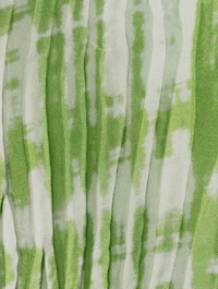 Silk Double V-Neck Blouse Tie Dye Print