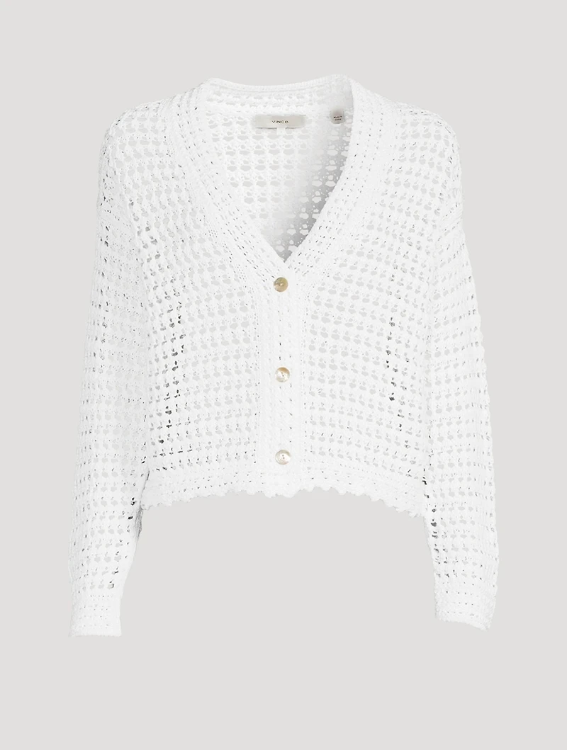Organic Cotton Crochet Cardigan