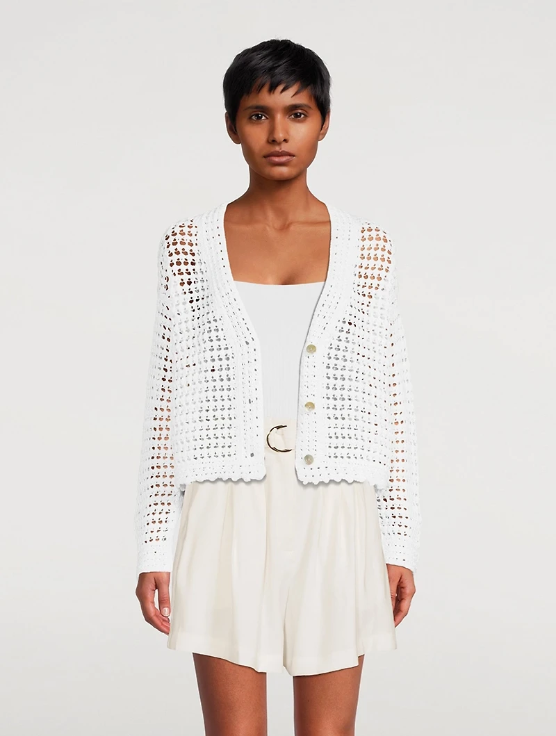 Organic Cotton Crochet Cardigan