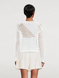 Organic Cotton Crochet Cardigan