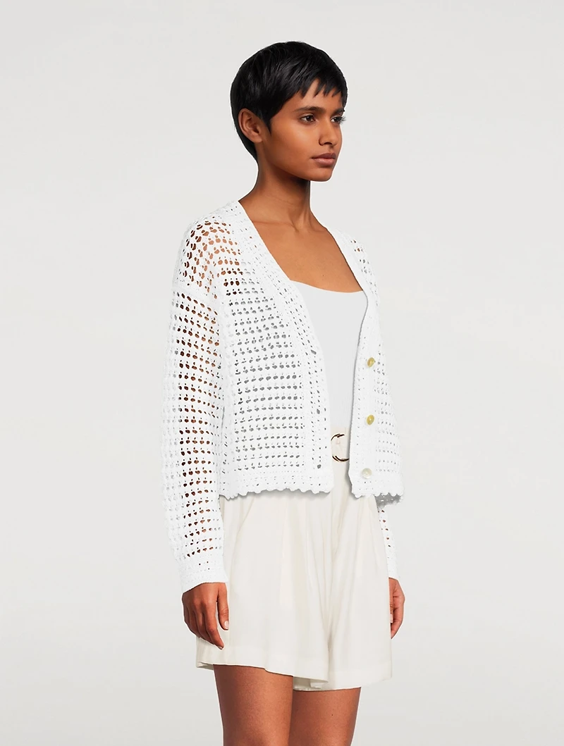 Organic Cotton Crochet Cardigan