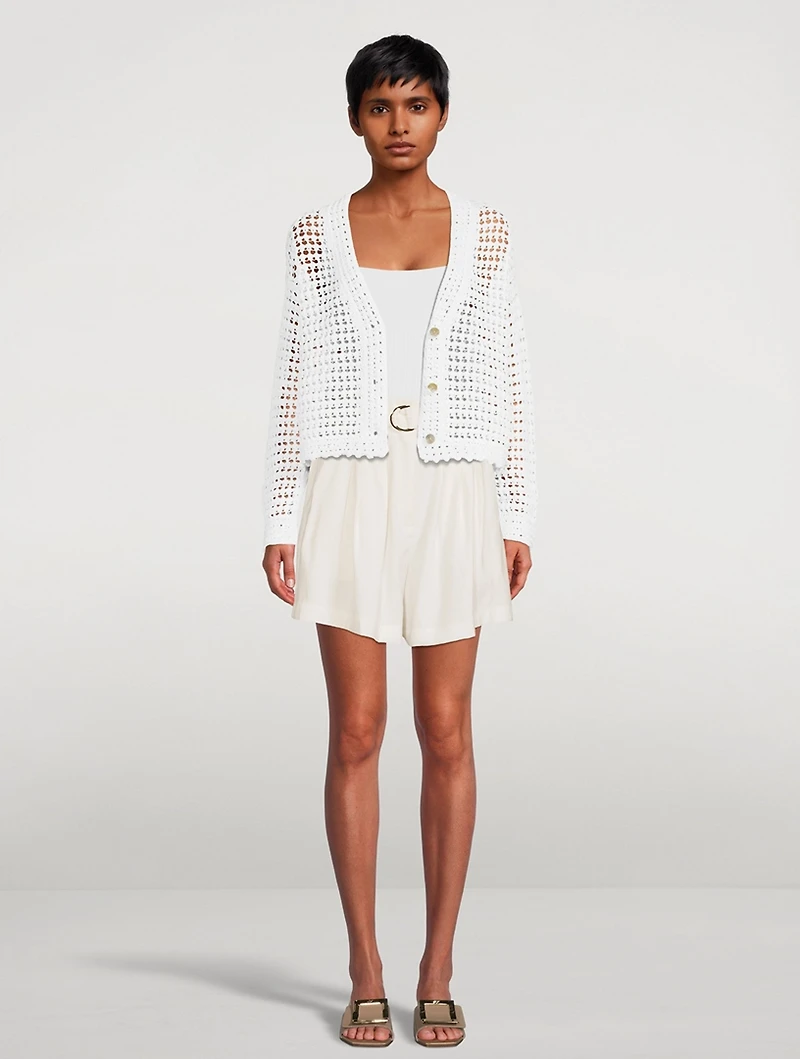Organic Cotton Crochet Cardigan