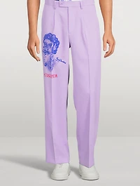 Face Pleated Pants