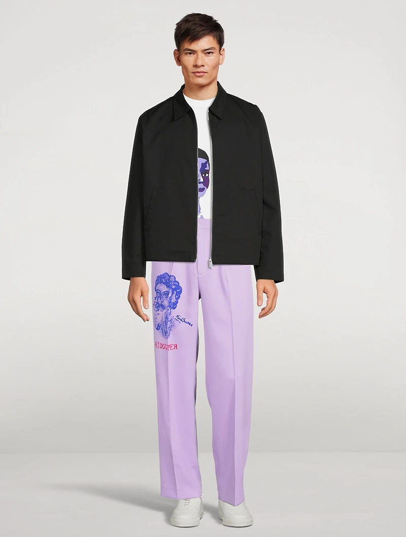 Face Pleated Pants