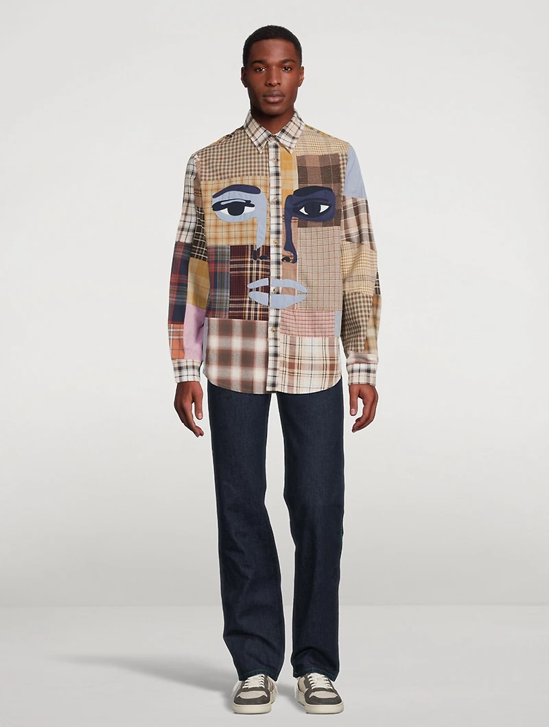 Work Face Cotton Shirt Check Print