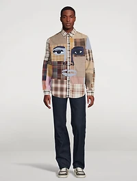 Work Face Cotton Shirt Check Print