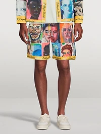 Faces Drawstring Shorts
