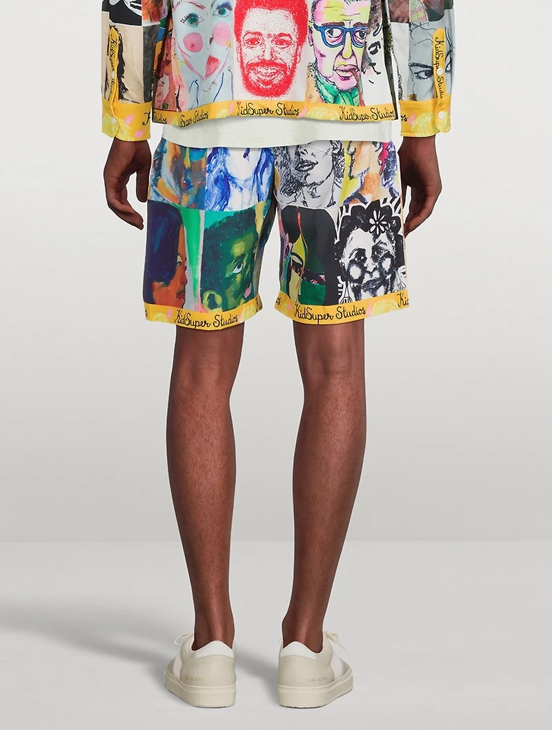 Faces Drawstring Shorts