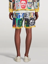Faces Drawstring Shorts