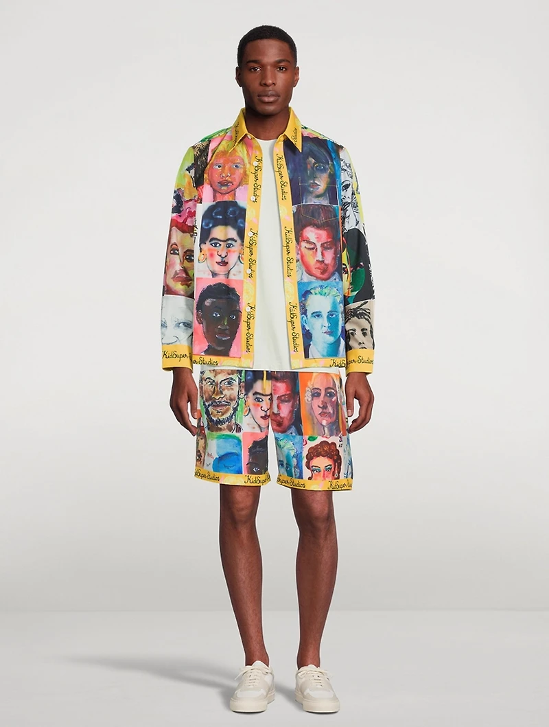 Faces Drawstring Shorts