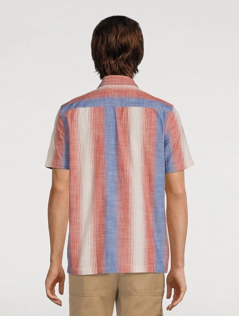 Thor Cotton Short-Sleeve Shirt Gradient Stripe