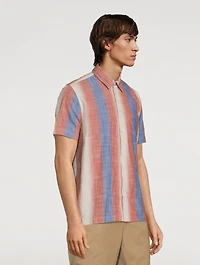 Thor Cotton Short-Sleeve Shirt Gradient Stripe