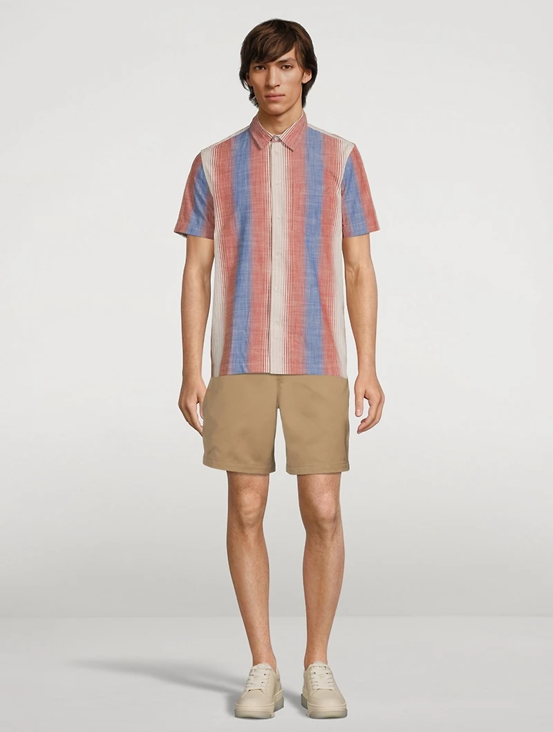 Thor Cotton Short-Sleeve Shirt Gradient Stripe