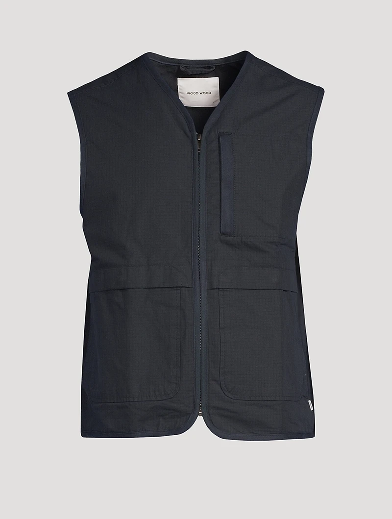 Victor Crispy Check Zip Vest