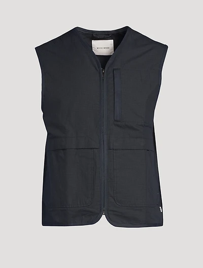 Victor Crispy Check Zip Vest