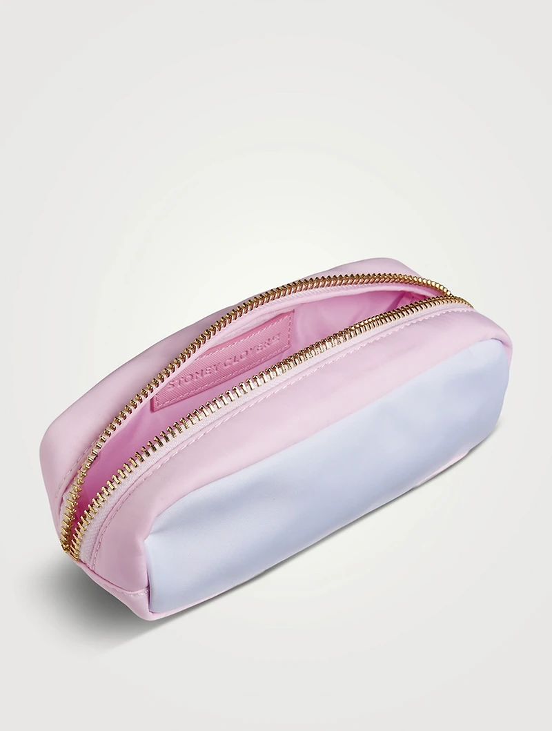 Colourblock Nylon Pencil Case