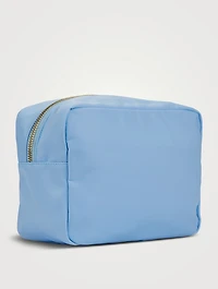 Large Nylon Pouch With Fly Away Lettering