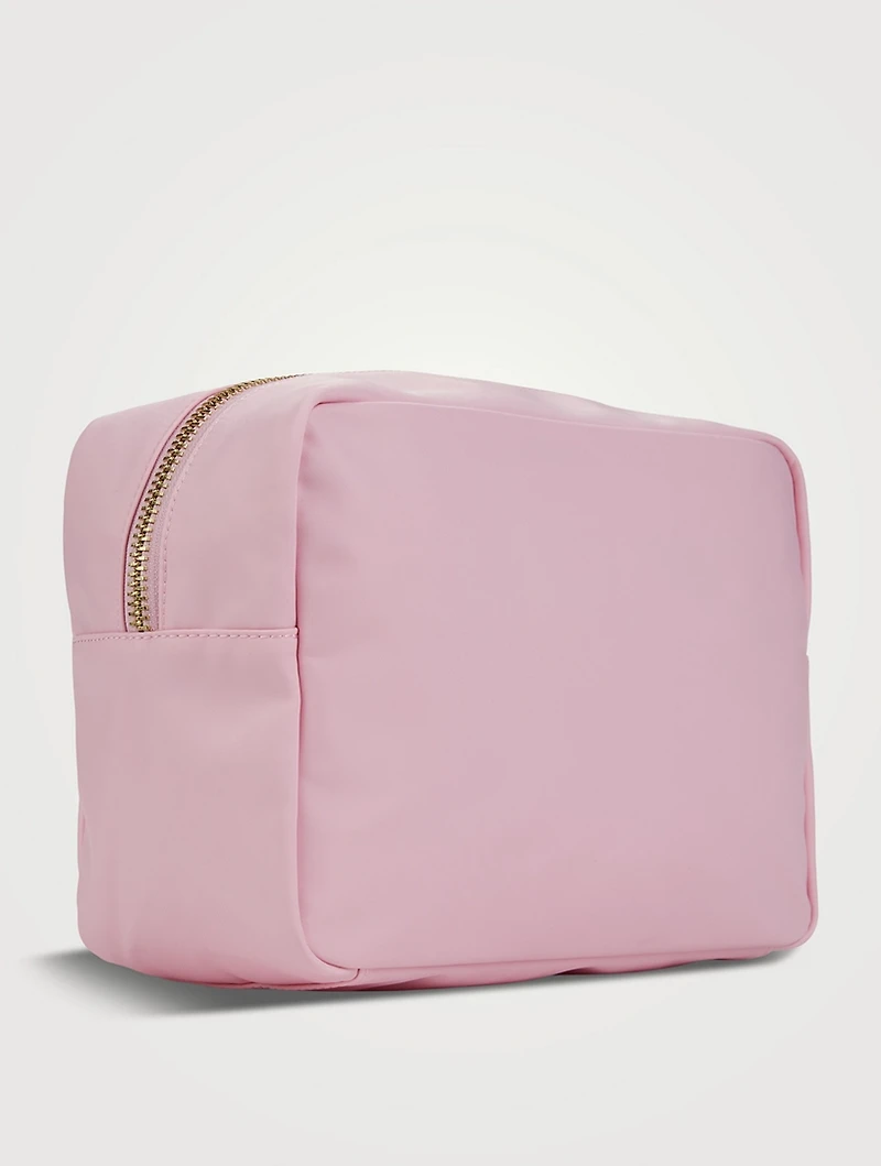 Nylon Pouch With Stuff Lettering