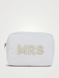 Large Nylon Pouch With Mrs Lettering