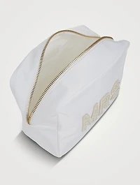 Large Nylon Pouch With Mrs Lettering