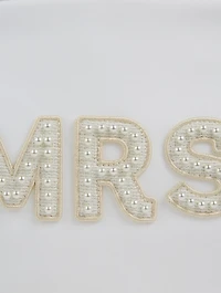 Large Nylon Pouch With Mrs Lettering