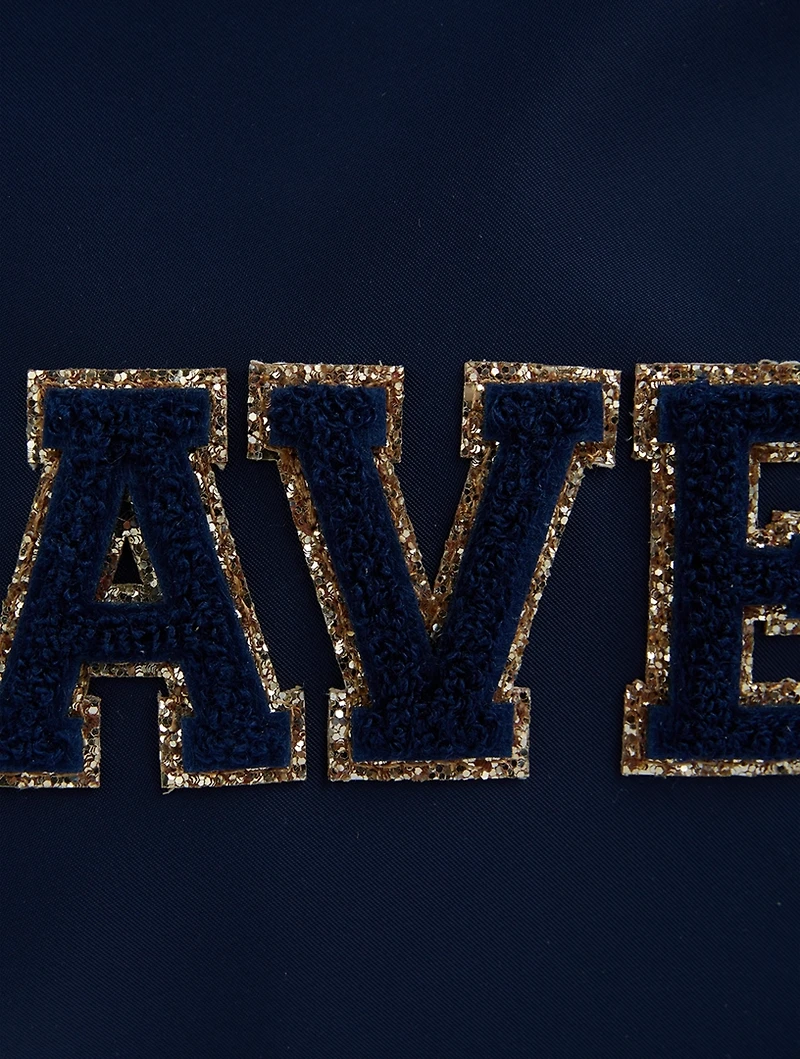 Large Nylon Pouch With Travel Lettering