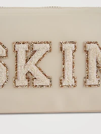 Small Nylon Pouch With Skin Lettering