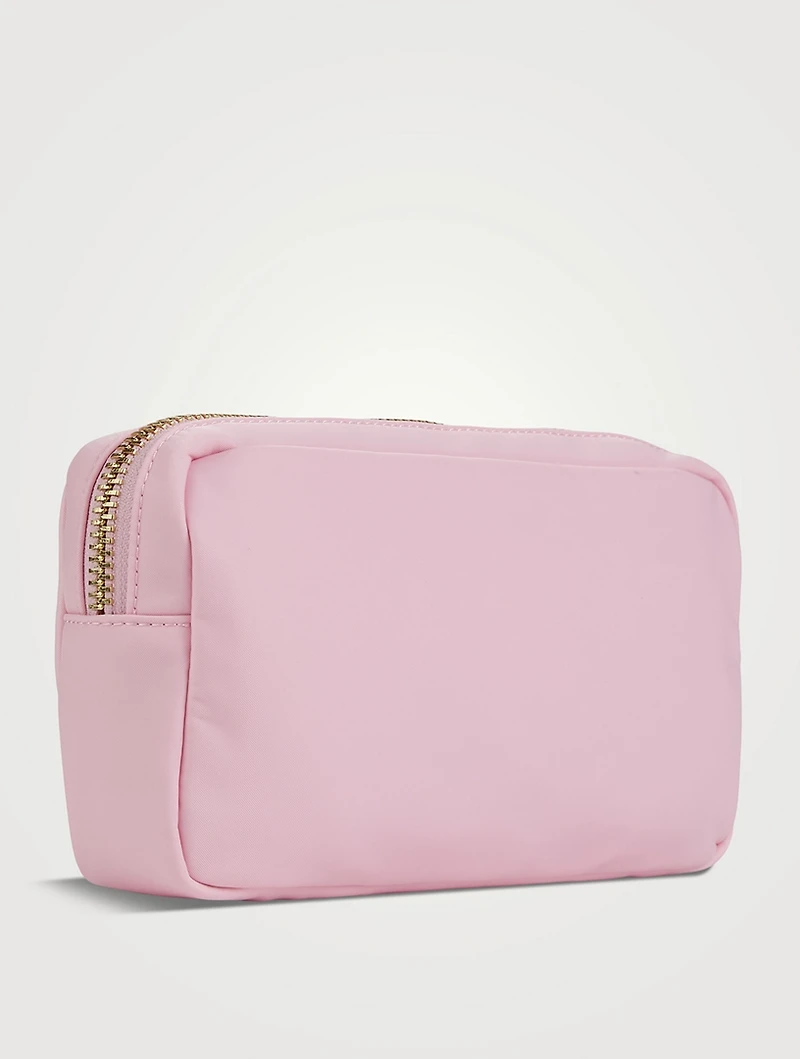 Small Nylon Pouch With Heart Patch