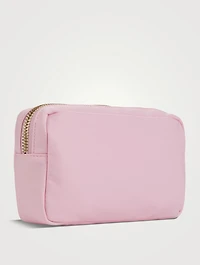 Small Nylon Pouch With Heart Patch