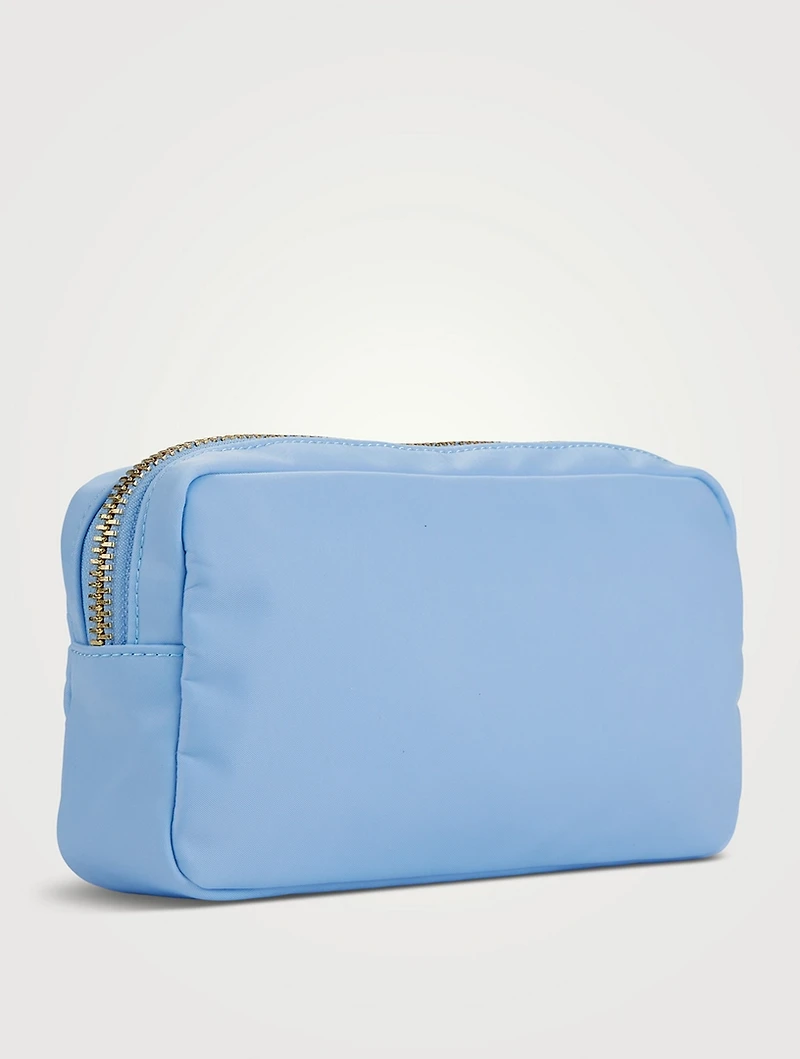 Small Nylon Pouch With Glam Lettering